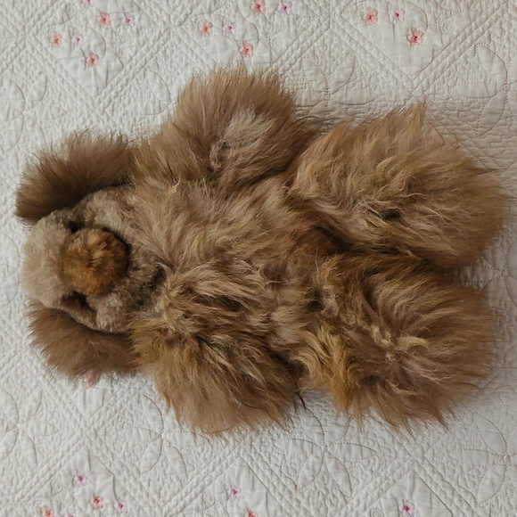 Alpaca Teddy Brown Bear Alpaca Fur Super Soft Plush 14" Size - Picture 1 of 6
